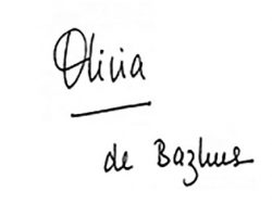 signature de Olivia de Bazhus